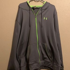 Under Armour XL Gray Lime Green Hoodie